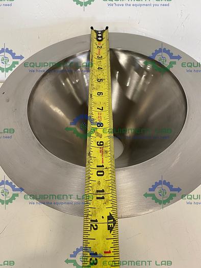 Used Stainless Steel Sanitary Reducer 12" OD to 2 1/2" Sanitary Fitting 5 1/2" Height