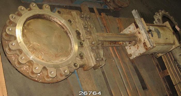 Used Velan  Air Operated Knife Gate Valve, 16", Class 150, 316 Stainless Steel Body, Seat And Blade #26764