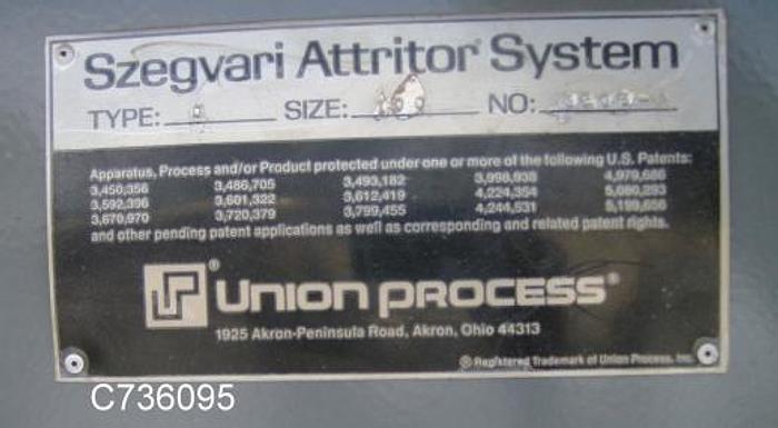 Used Mill, Attritor, Union Process, Mdl Q-100, Jkt, #C736095