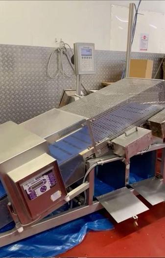 Used 2011 Fortress Phantom metal detector / Easiweigh checkweigher combination unit with retractable-belt