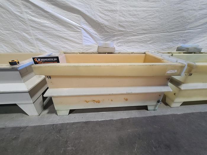Used PVC Plastic Tank Double Wall with side and bottom support 70" x 28" x 29" Hot Liquid