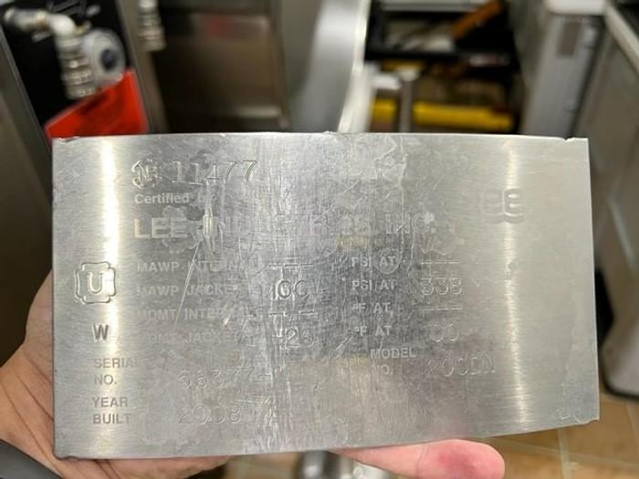 Used Kettle, 200 Gallon, S/st, Jkt, Lee, Mdl 200 DN #C744603