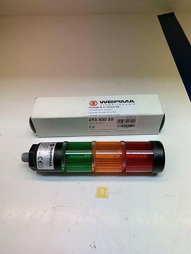 Werma Signaltechnik 693 500 55 LED Tower Stacklight 24VDC RD/YE/GN *New*