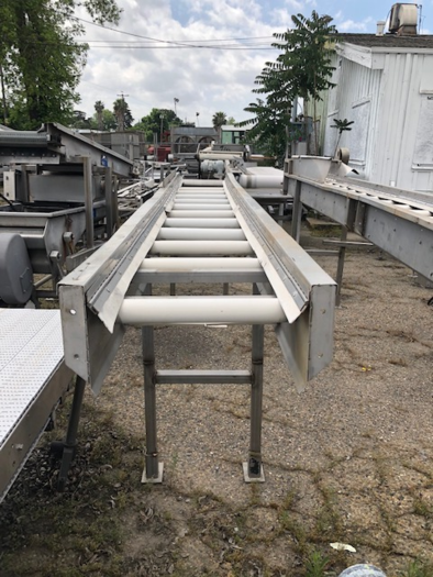 Used 18'' Wide x 30' Long Stainless Steel Belt Bed