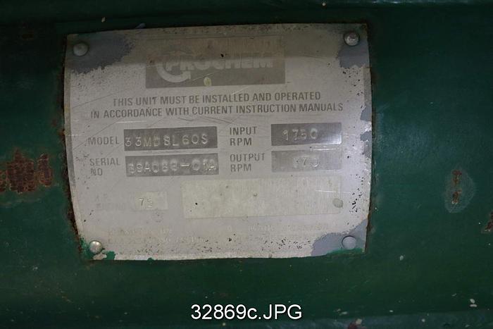 Used Prochem 33MDSL605 Agitator #32869