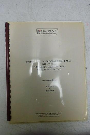 Used Everest Interscience Inc Model 110.2L Infrared Thermometer with Manual & Case