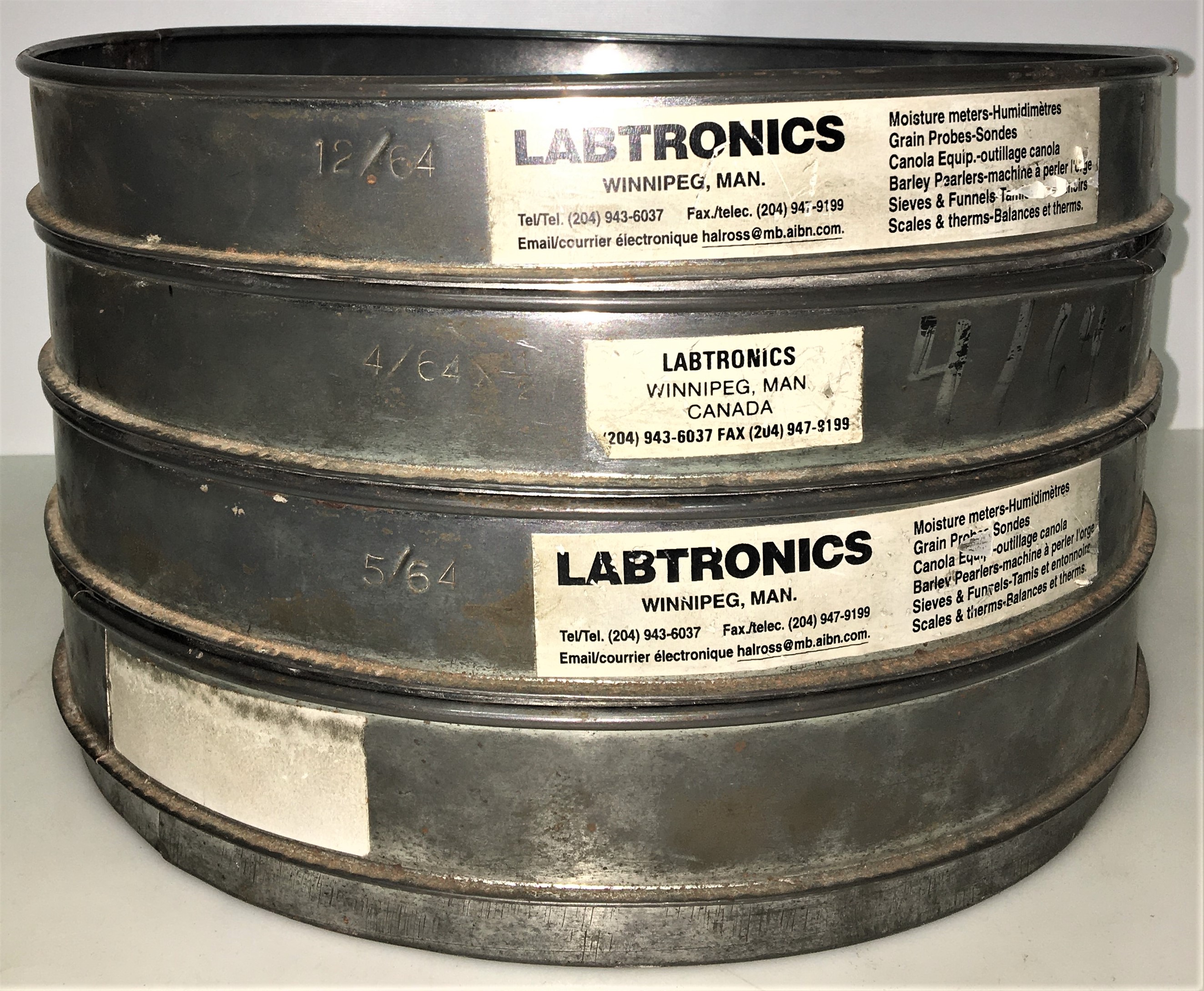 Used Labtronics 12" Steel US-Std Sieve Kit