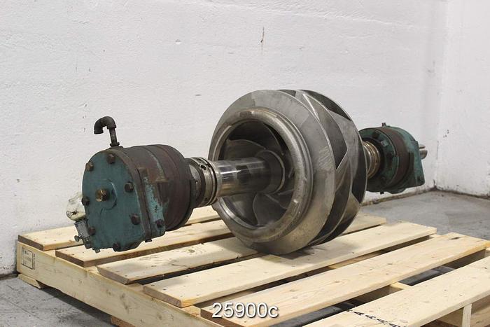Used Goulds 3415 Goulds 3415 Rotating Assembly, 14X16X18, 6 Vane Impeller, 17 1/4" Diameter Impeller, Stainless Steel Impeller, Split Staggered, Skewed #25900