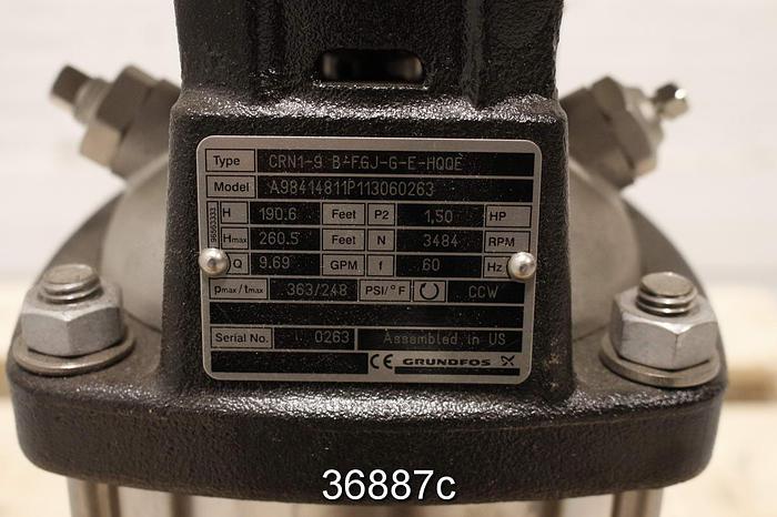 Unused Grundfos A98414811P113060262 High Pressure Pump, 1.25"x1.25" #36887