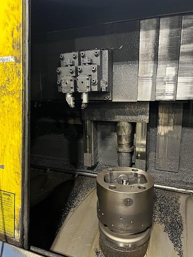 Used SAGINAW MACHINE SYSTEMS AC450MD-2 TWIN SPINDLE VERTICAL CNC LATHE