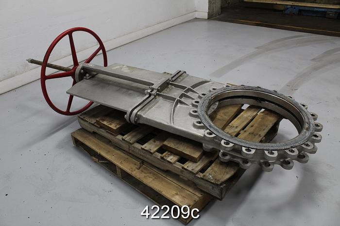 Used Flow Control Components 24" Hand Operated Knife Gate Valve #42209