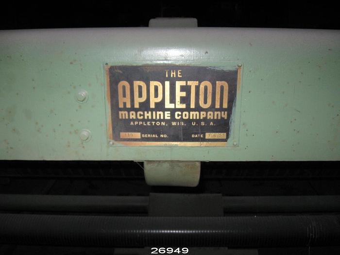 Used Appleton Machine Com  Appleton Two Drum Shafted Rewinder, With Air Shaft, 85" Drum Face. #26949