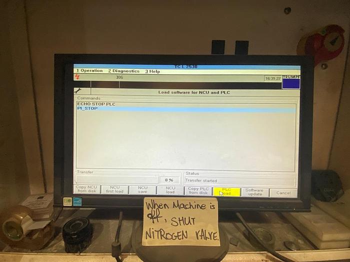 Used 2000 Trumpf Trumatic L2530 Flat Bed Laser