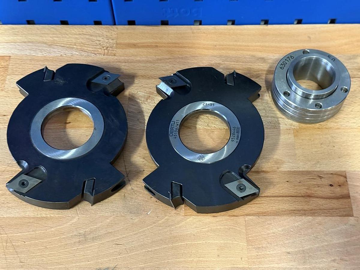 Neuwertig Verstell-Nut-Fräser Örtli mit Buchse und Zwischenringen