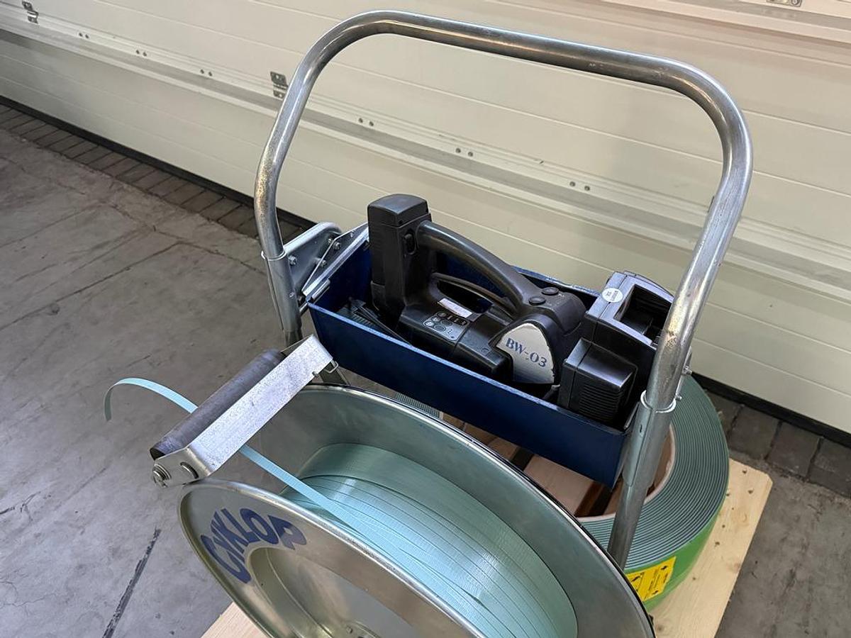 Gebraucht Akku-Umreifungsgerät BW-03 mit Abrollwagen