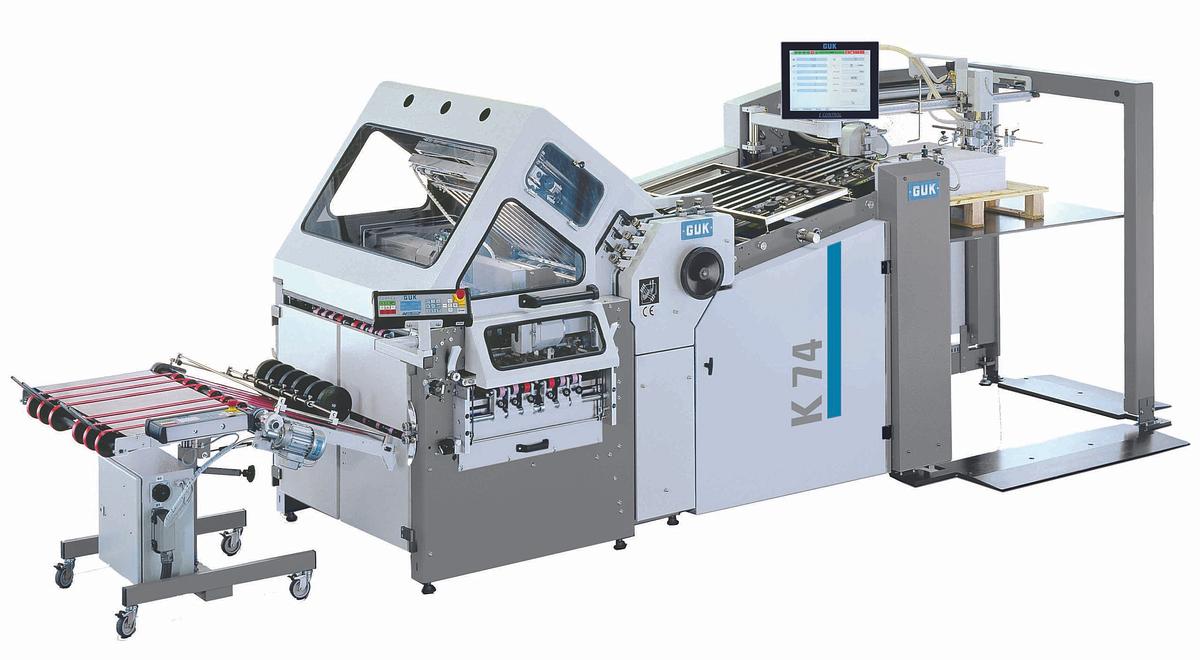 GUK K 54/74 CROSS-FOLD MACHINE WITH PALLET-FEEDER