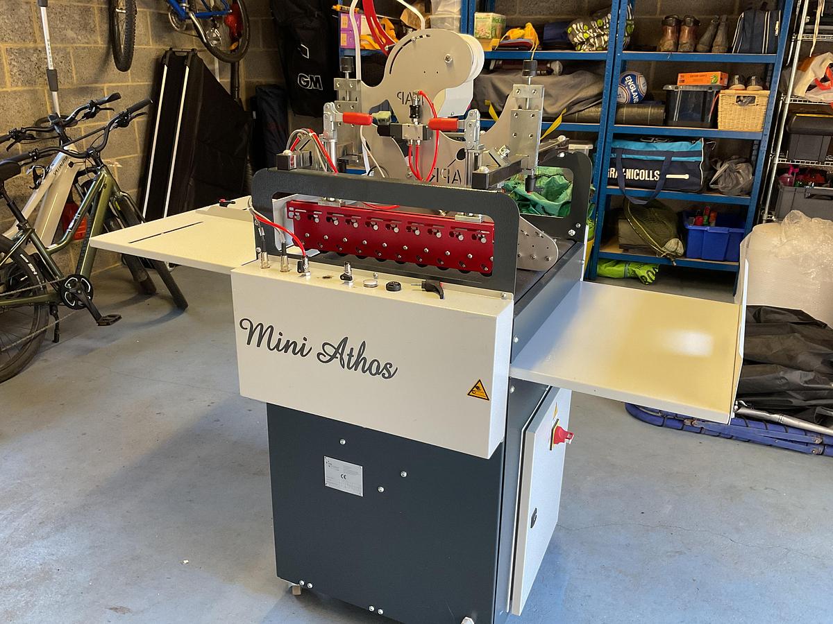 Used APR Athos Mini semi automatic taping machine
