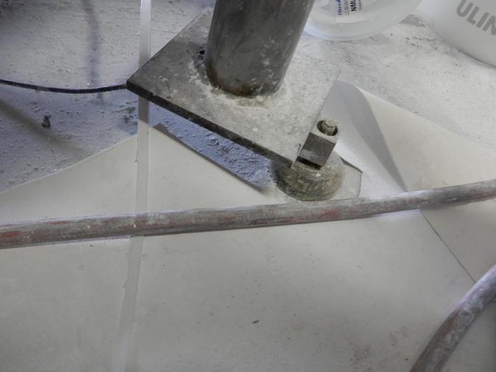 Used DUPONT AIR WEIGH HOPPER WITH DOUBLE SHAFT MEYERS DISPERSER AND TANK