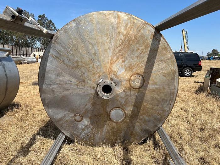 Used Tank, 3,000 Gallon, S/st, Slight Cone Bottom, Storage Tank #S744584