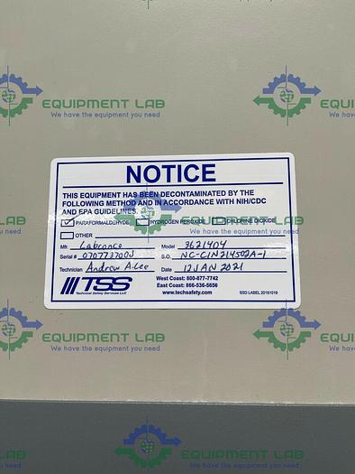 Used Labconco 36214 Purifier Class II Type B2 Delta Series  Biosafety Cabinet 6ft