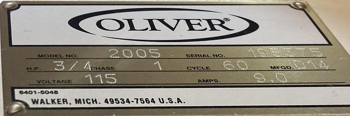 Used USED Oliver Varislicer Bakery Bread Slicer, Model 2005 — Adjustable Thickness