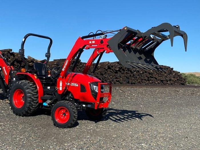 Titan Single Cylinder Skid Steer Quick Connect Hydraulic Grapple