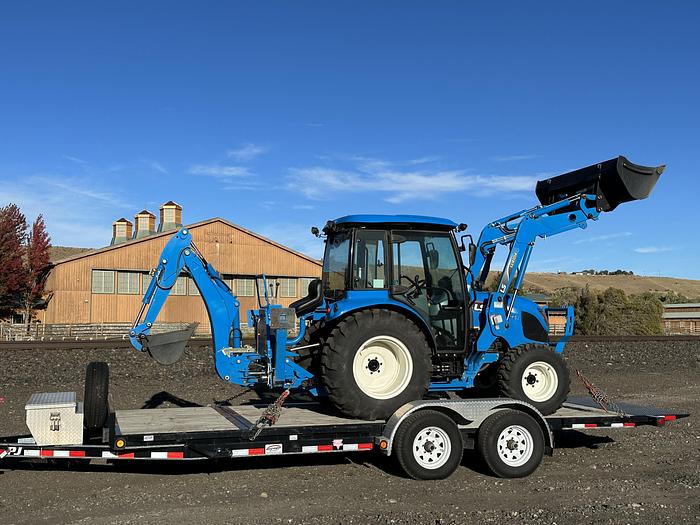 Used 2017 LS CAB XR4150 50hp 4x4, LS LL4104 loader, LS LB2105 Backhoe & 10K PJ Tilt Trailer