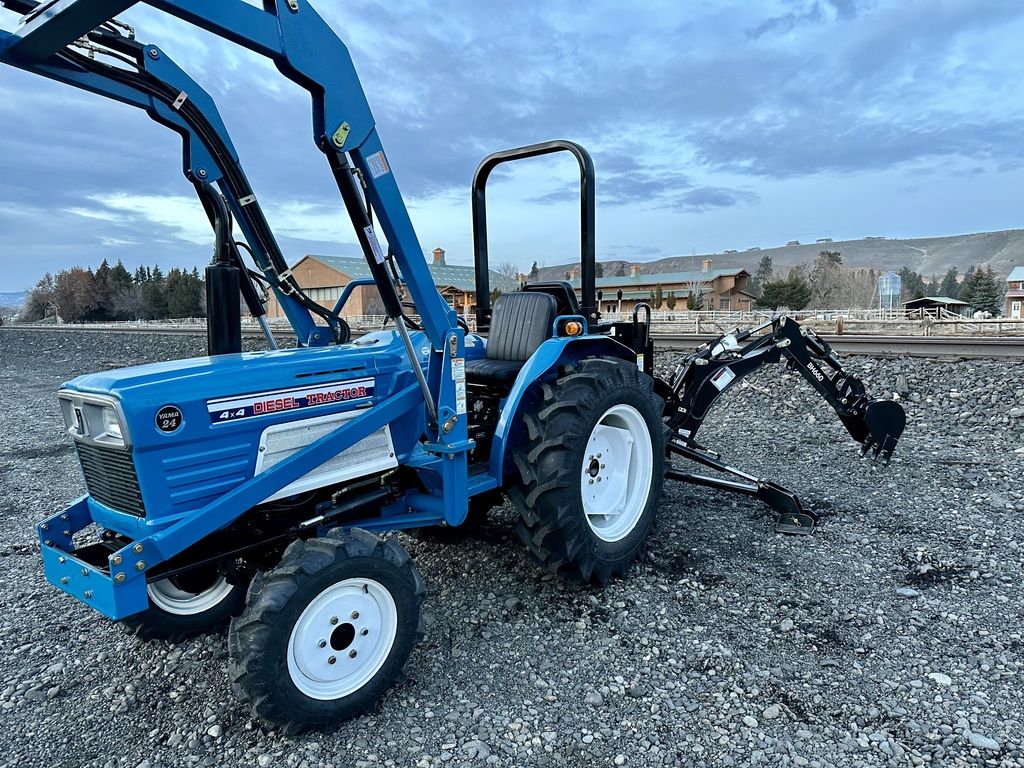 Used Diesel 4x4 Yanmar Tractor YM2420D with Ansung BH660 Backhoe