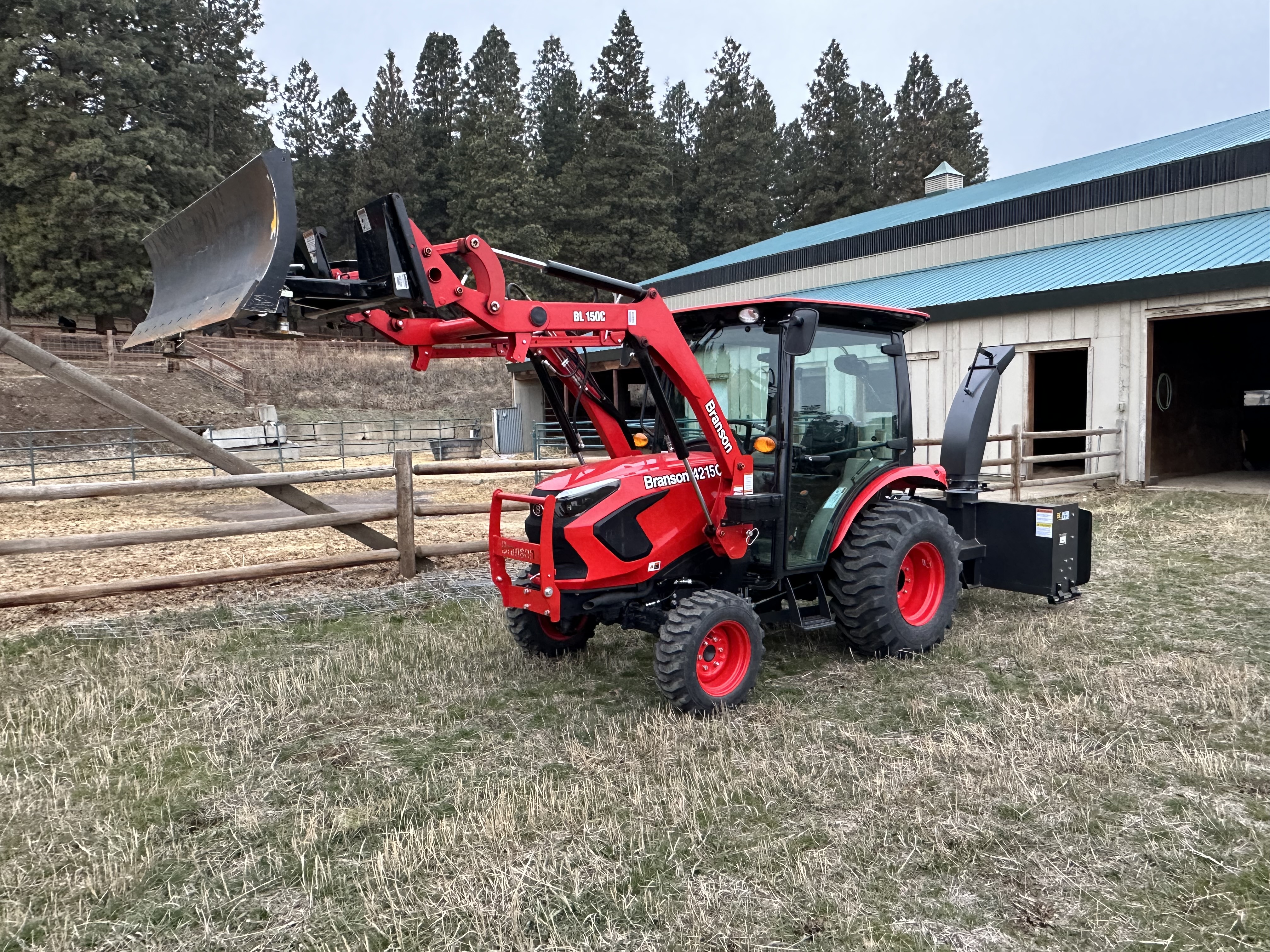 Used 4215 CH 42hp (4 cylinder) 4x4 Diesel Tractor with Loader and Snow Gear