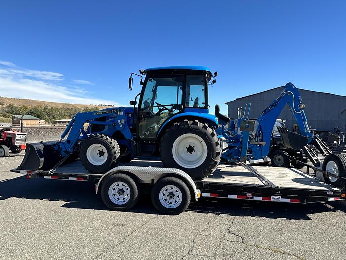 Used 2017 LS CAB XR4150 50hp 4x4, LS LL4104 loader, LS LB2105 Backhoe & 10K PJ Tilt Trailer