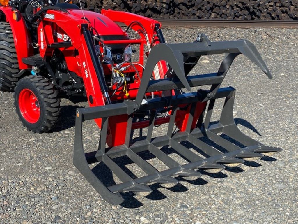Titan Single Cylinder Skid Steer Quick Connect Hydraulic Grapple