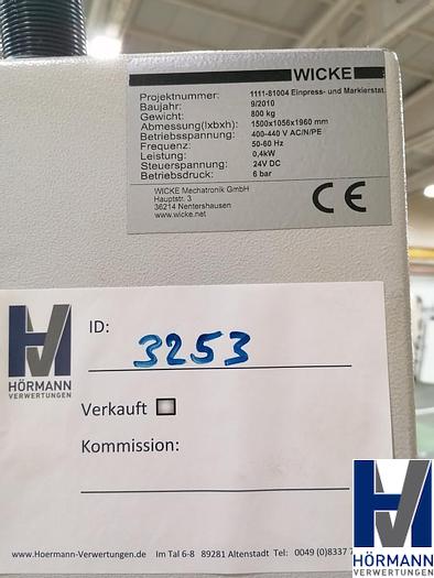 Gebraucht Bearbeitungsmaschine Wicke