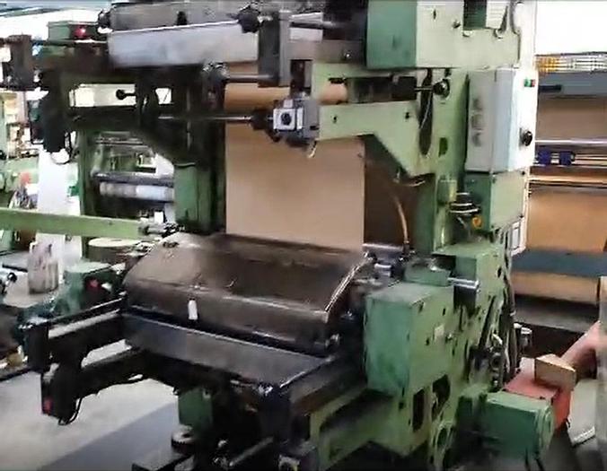 Used (visible in production) WINDMÖLLER & HÖLSCHER (W&H) MATADOR S1 - Flat & satchel paper bag making machine (2 col flexo & window unit)