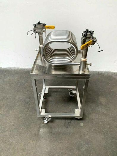 Used Exergy Incorporated 00644-3 Stainless Steel Heat Exchanger on Rolling Cart
