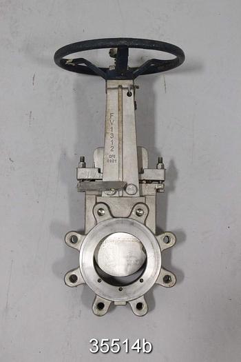 Used Fabri FV-C6702426500 4" Hand Operated Knife Gate Valve #35514