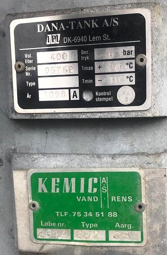Used 1998 DANA-TANK A/S Complete water cleaning system