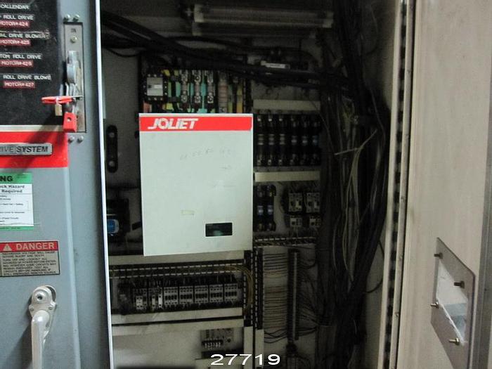 Used Lg Industries  Lg Industries 500 Pli 122" Face 2-Roll Calender Stack With Bottom Controlled Crown Roll, (2) Hydraulic Units, Control Console And Spare Set Of Rolls, (2) 25 Hp Dc Drive Motors, Joliet Integrated Dc Drive System #27719