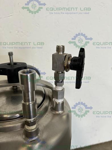 Used Pope Scientific  17 Liter Pressure Vessel 100 PSI at 100°F w/ Gauge & Dip Tube