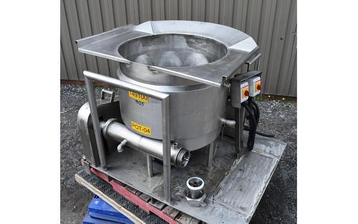 D'occasion USED 60 GALLON JACKETED TANK, STAINLESS STEEL, WITH MIXER & AUGER FEEDER