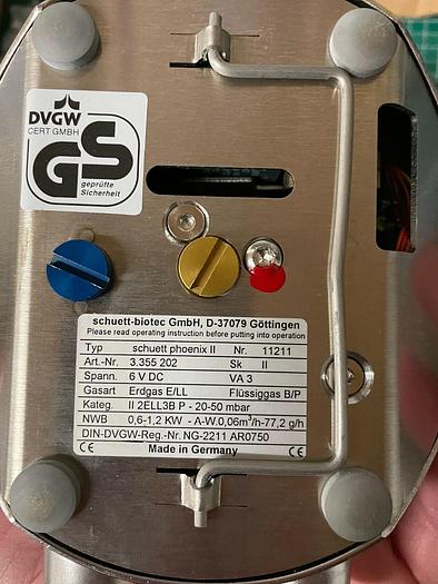 Used Set of 2 x gas burners Schuett Biotec Phoenix II with accessories ,