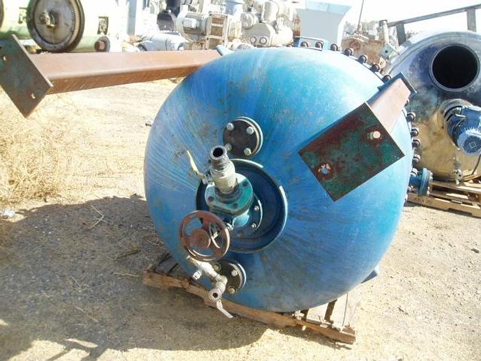 Used Reactor, 265 Gallon, Glass Lined, 30 PSI, Jkt, Agit, #S736725