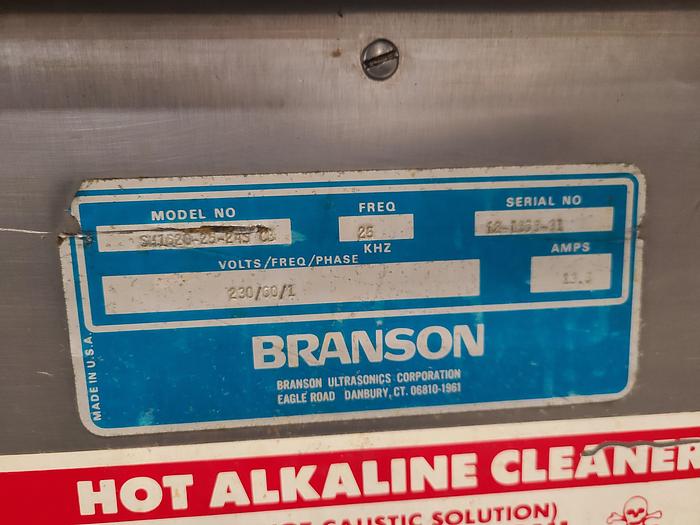 Used Branson Hot Alkaline Cleaner with Westinghouse 1 Kw Generator