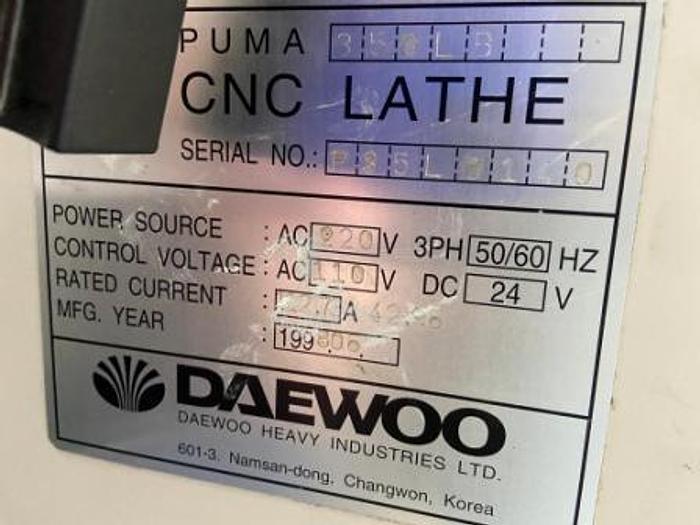 Used 1998 Daewoo Puma 350LB Turning Centre