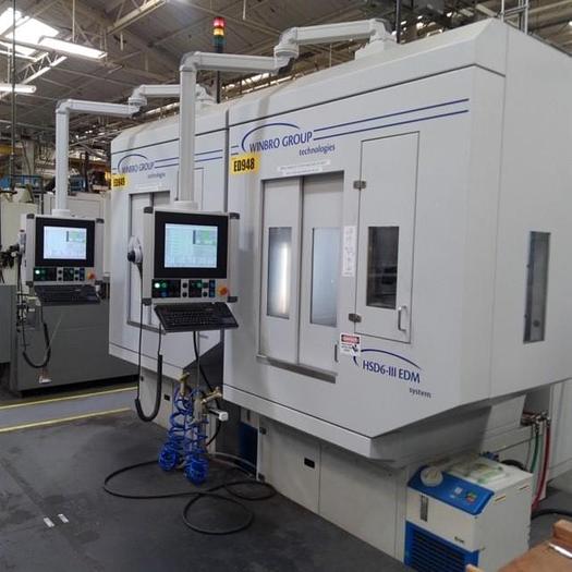 Used 2018 2- AVAILABLE WINBRO MODEL HSD6-III HIGH SPEED 6 AXIS EDM DRILLING SYSTEMS