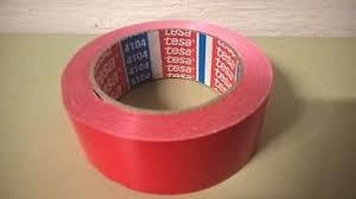 58 Stück Premium Klebeband, 4104 00081 00 Tesa schwarz/rot, Tesa, neu