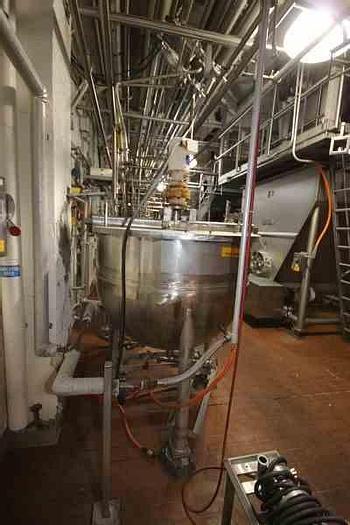 Used LEE 300 GAL. SINGLE AGITATION & SCRAPE JACKETED STEAM KETTLE, #300A55, (STOCK #802C).