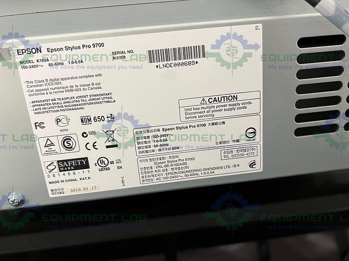 Used Epson UltraChrome  Stylus Pro 9700  Inkjet Printer 44"