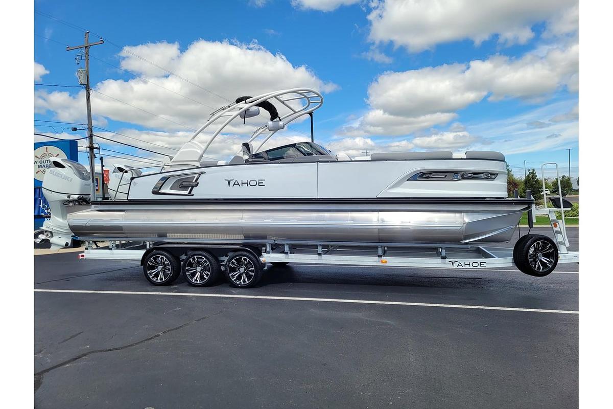 Used 2026 Tahoe Pontoons 2785 Grand Tahoe LTD Twin Quad Lounger Shift Windshield 27" WG