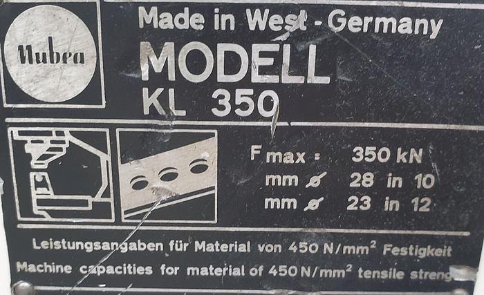 Gebraucht Lochstanze Mubea KL 350