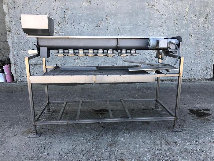 Used Filler, Auger, 8-Head, S/St, Manual Slide Gate, 1 HP #S743786